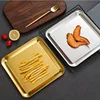 Rectangular Shallow Storage Tray 304 Stainless Steel Fruit Plates for Food Steamed Dish Pastry Baking Pan Kitchen Utensils 6