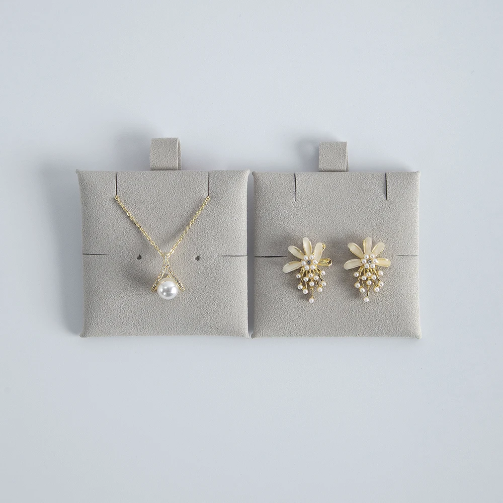 50pcs Microfiber Jewelry Display Cards Handmade DIY Jewelry Storage Accessories Pads Cards for Necklace Earring Hairpin Pendants