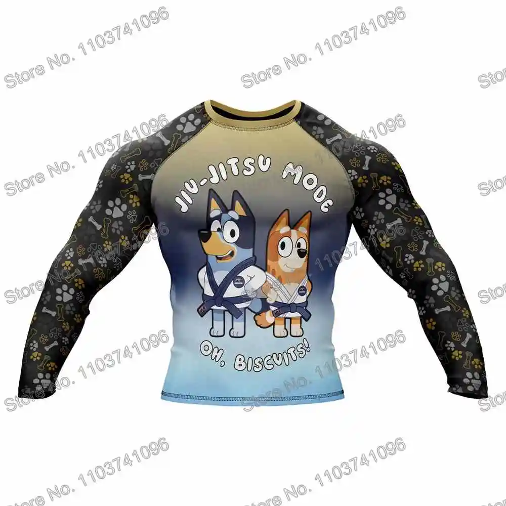 Heeler Rollers Diving T-Shirt Tight Long Sleeve Rash Guard BJJ MMA Swimwear Men Surf Clothing Beach Floatsuit Women GYM Tops