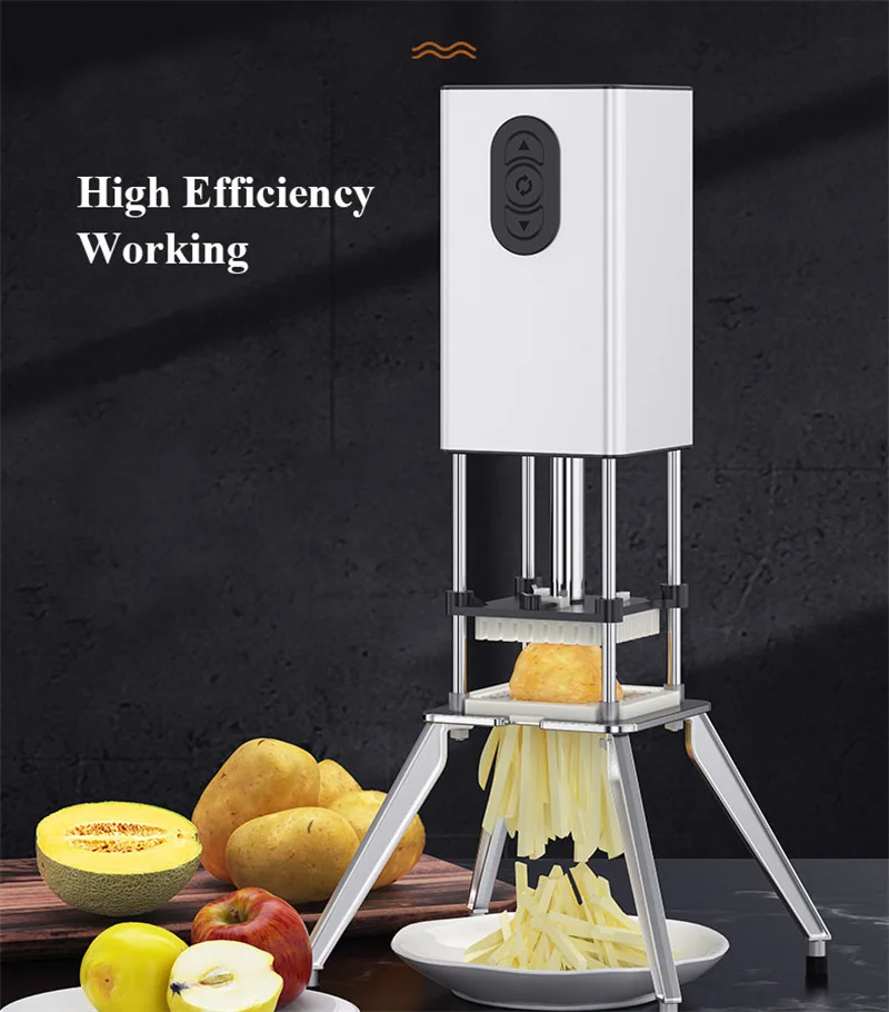 Small Potato Chips Cutter Stainless Steel Vertical Fruit Vegetable Strip Cutting Machine Kitchen Food Processor