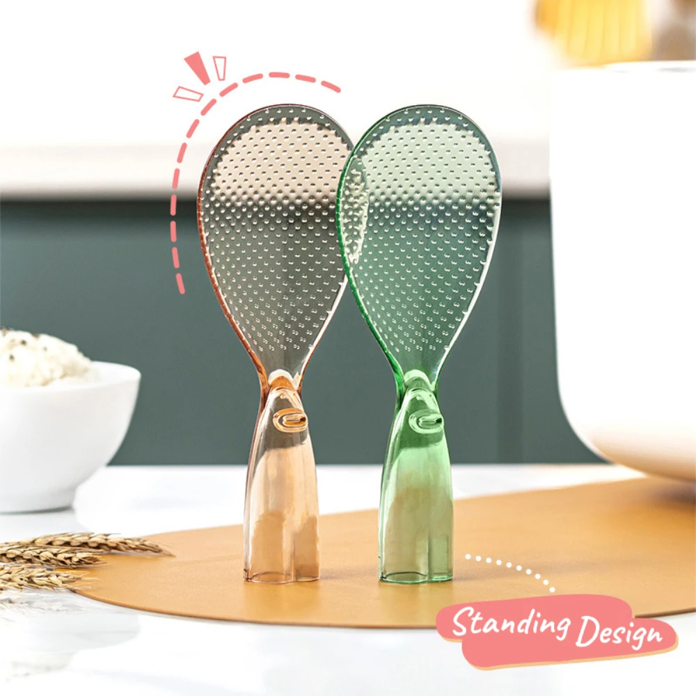 Plastic Rice Spoon 1PC Plastic Rice Spoon Non-stick Cooking Spoon Anti-scalding Pot Rice High-temperature-resistant Durable Kitchen Gadgets