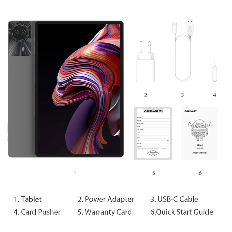 【NEW】Teclast T50 Max Android 14 Tablet 11" FHD+ 90Hz Display TÜV Rheinland MediaTek G99 8GB RAM 256GB ROM 8000mAh 18W 4G LTE Tab 6