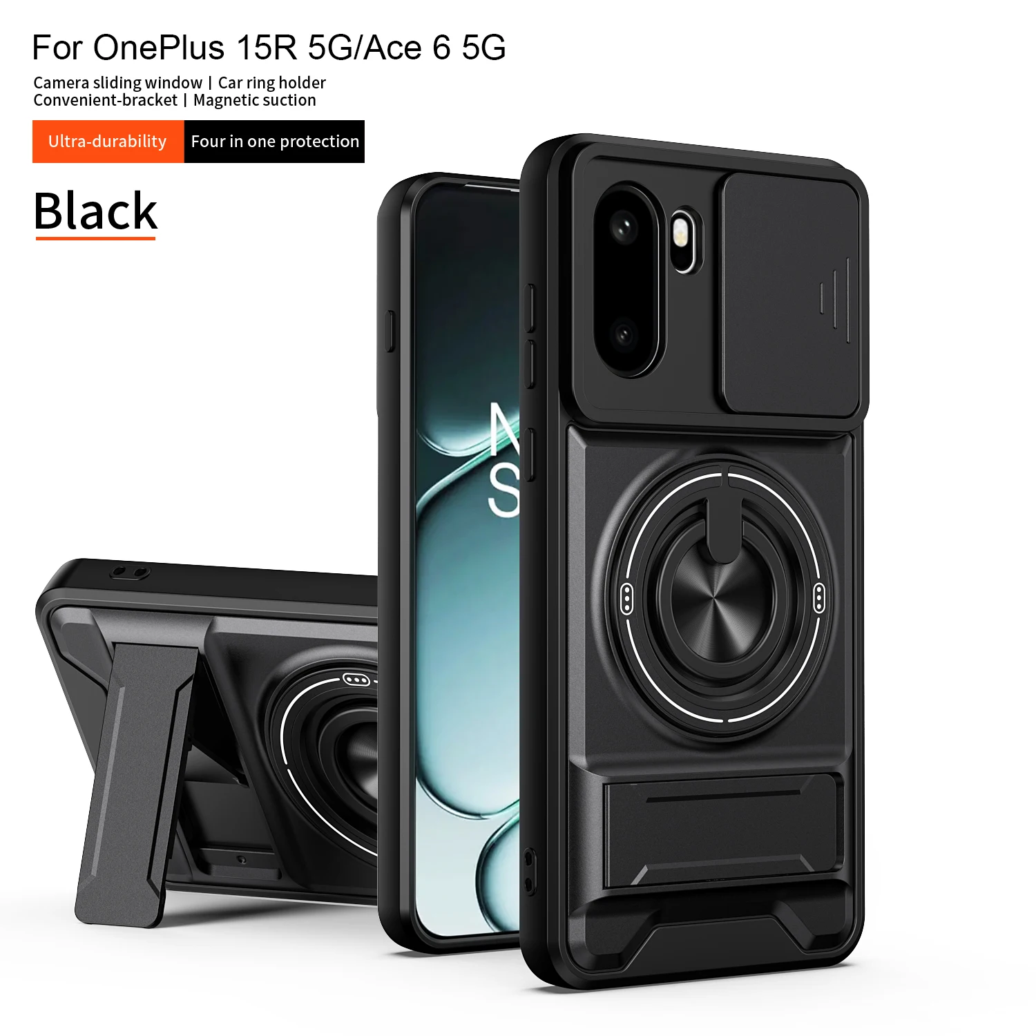 Magsafe Magnetic Fold Holder Military Armor Phone Case with Camera Protection