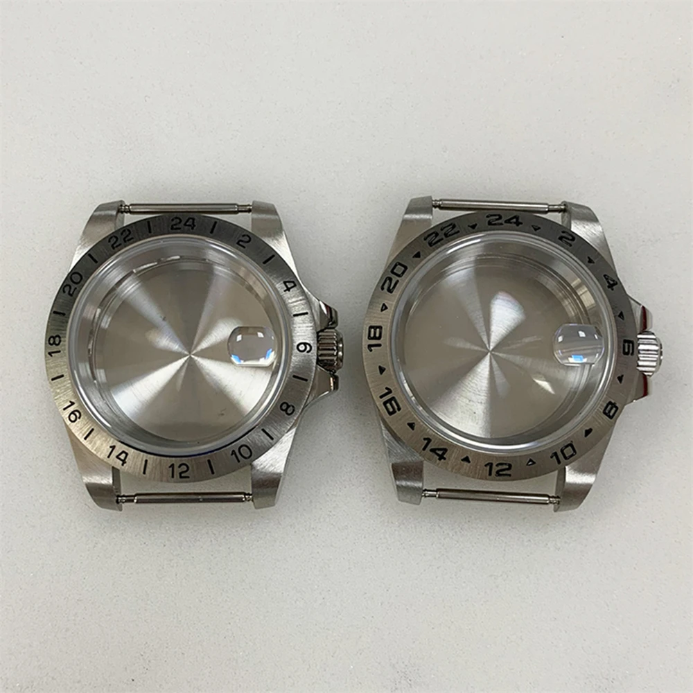 

39MM Stainless Steel Watch Case Old Style Sapphire Magnifying Glass 5 ATM Watch Case Accessories for NH35/NH36 Movement Parts