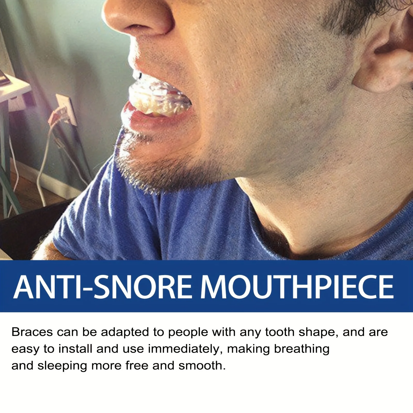 1pc Anti-Snoring Braces, Anti-Snoring Anti-Molar Breathing Smoothing Mouth Guard, Anti-Snoring Braces, Protective Teeth Braces 6