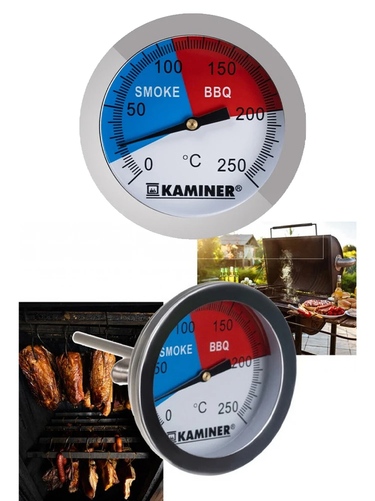 

BBQ Grill Thermometer Cooking Edelstahl Gasgrill Barbecue Outdoor Stainless Steel Temperature Thermostat Tools