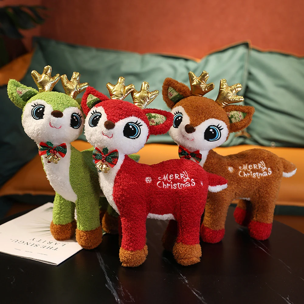 Christmas Reindeer Stuffed Animal Reindeer Deer Dolls Plush Toys
