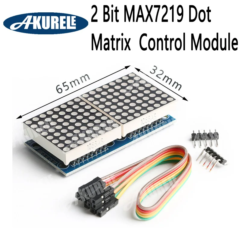 

2 бит MAX7219 светодиодный плата управления дисплеем 2*2 точечная фотоматрица модуль управления MCU 5 в интерфейс выходной вход общий катодный дисплей
