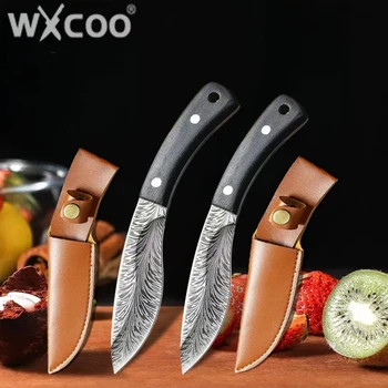 WXCOO Coltelli da cucina in acciaio inossidabile per disossare la carne Coltello da barbecue Coltello da macellaio forgiato a mano con fodero Accessori da cucina 1
