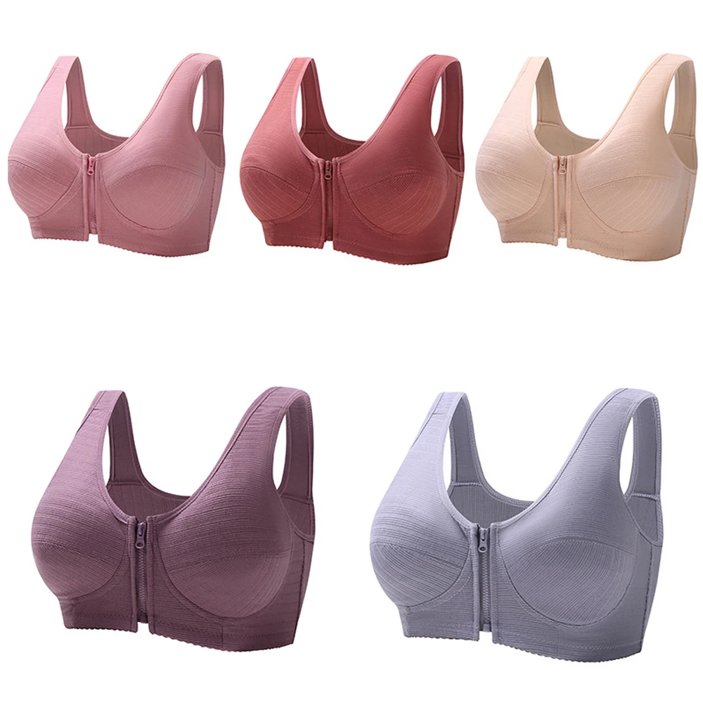 Women's Front Closure Cotton Sports Big Size Breathable Bra - China Bra and Sport  Bra price