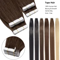 Bande dans les extensions de cheveux cheveux humains cheveux brésiliens 100% Extensions de cheveux humains 20 pièces droites pour les femmes 4