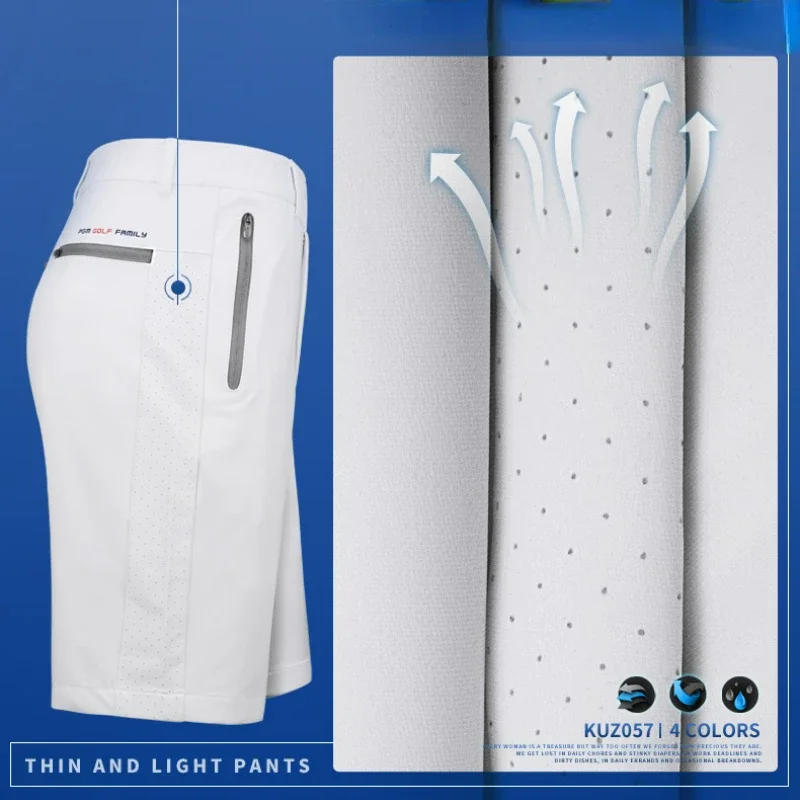 PGM Men's Golf Shorts Summer Breathable Shorts Man High Elastic Fit-drying Short Pants Comfortable Golf Clothing XXS-XXXL KUZ057