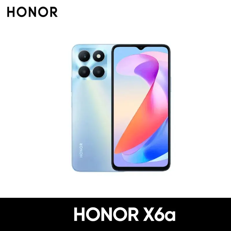   Honor X6a 글로벌 버전 풀 뷰 디스플레이, 6.56 인치, 90Hz, 4GB RAM, 128GB ROM, 5200mAh 배터리, 50MP 트리플 카메라, 안드로이드 13, 정품 