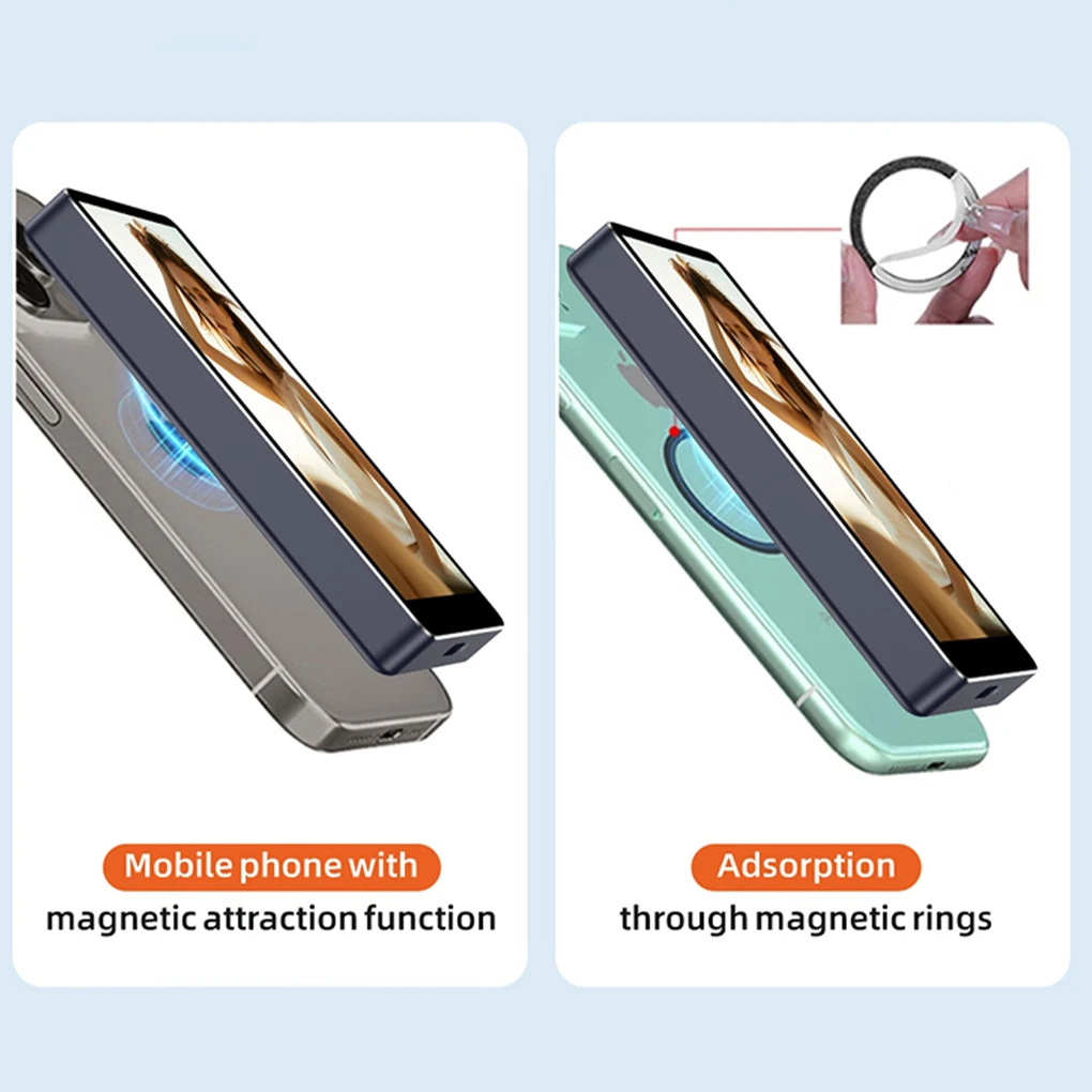 Magnetic HD Display Screen Phone Rear Camera Selfie Monitor Wireless Camera Assist Bluetooth Selfie 4 Brightness Adjustable