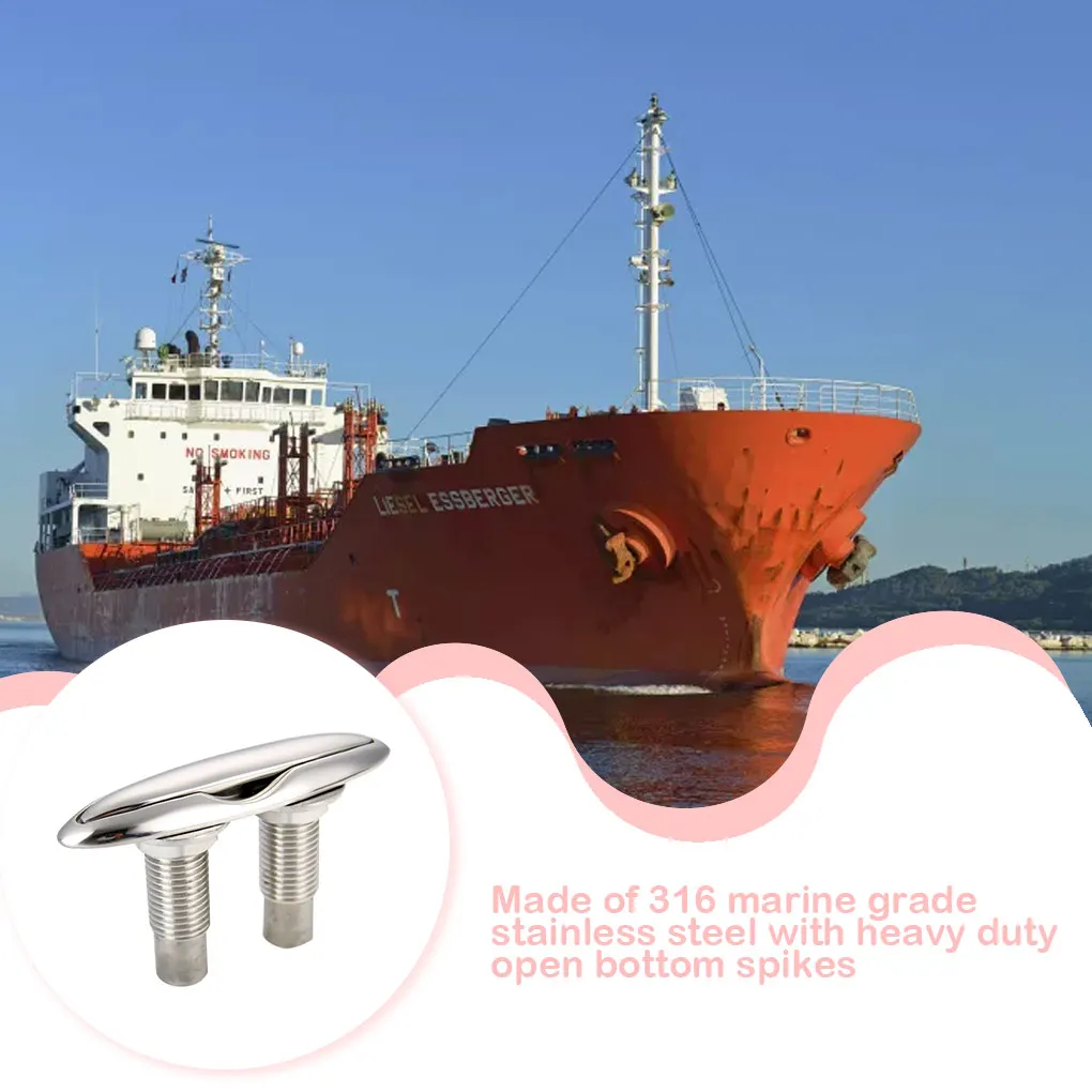 

Stainless Steel Cleat Dock Boat Mount Marine Mooring Pull Accessory