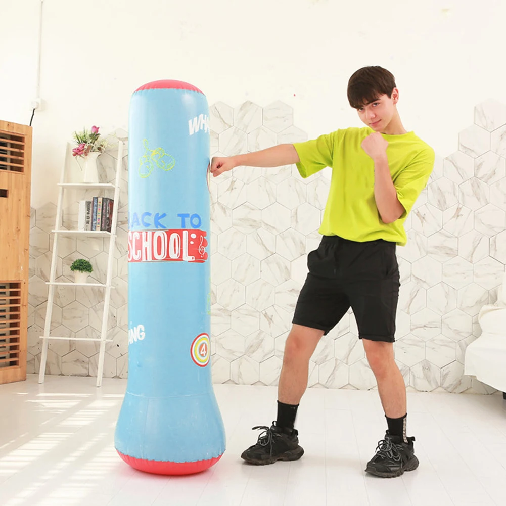 120cm Inflatable Boxing Bag Adult Children Boxing Punch Sandbag Training Target