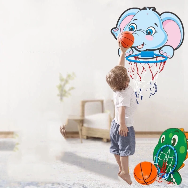 Chien - Jouet de bain pour bébé garçon, jouets aquatiques pour baignoire,  panier de basket-ball avec 3 animau