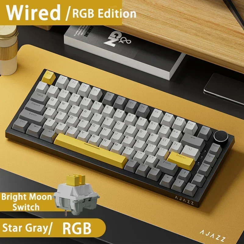 メカニカルキーボードAJAZZ-AK820プロ,多機能ノブ,カスタム