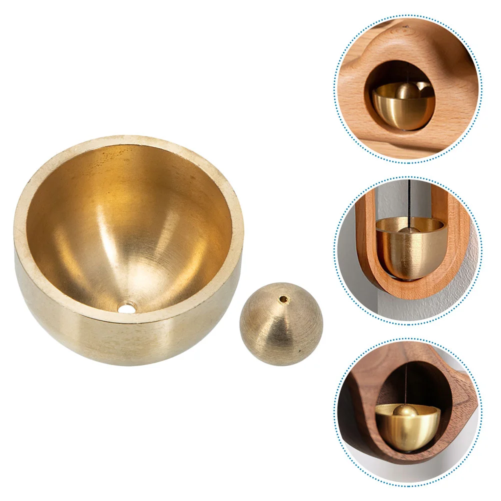 

2 Sets Decor Doorbell Accessories Shopkeeper Copper Pure Refrigerator Chime for Business Metal Decorative Office