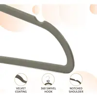 Non-Slip Suit Clothes Hangers, Gray/Silver - Pack of 30 2