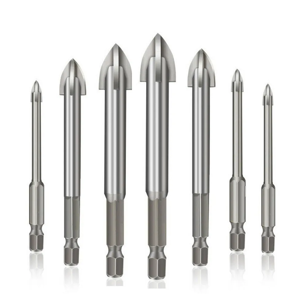

7Pcs Efficient Universal Drilling Tool Multifunctional Cross Alloy Drill Bits Tips Cemented Carbide Drill Bit Hole Opener