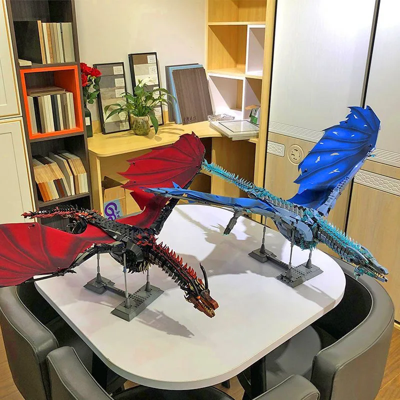 1889 pcs Game of Thrones Drogon Viserion Creative Giant Dragon Building Blocks Model Movie Series Childrens Assembly Bricks Toys building block toys,building block toy