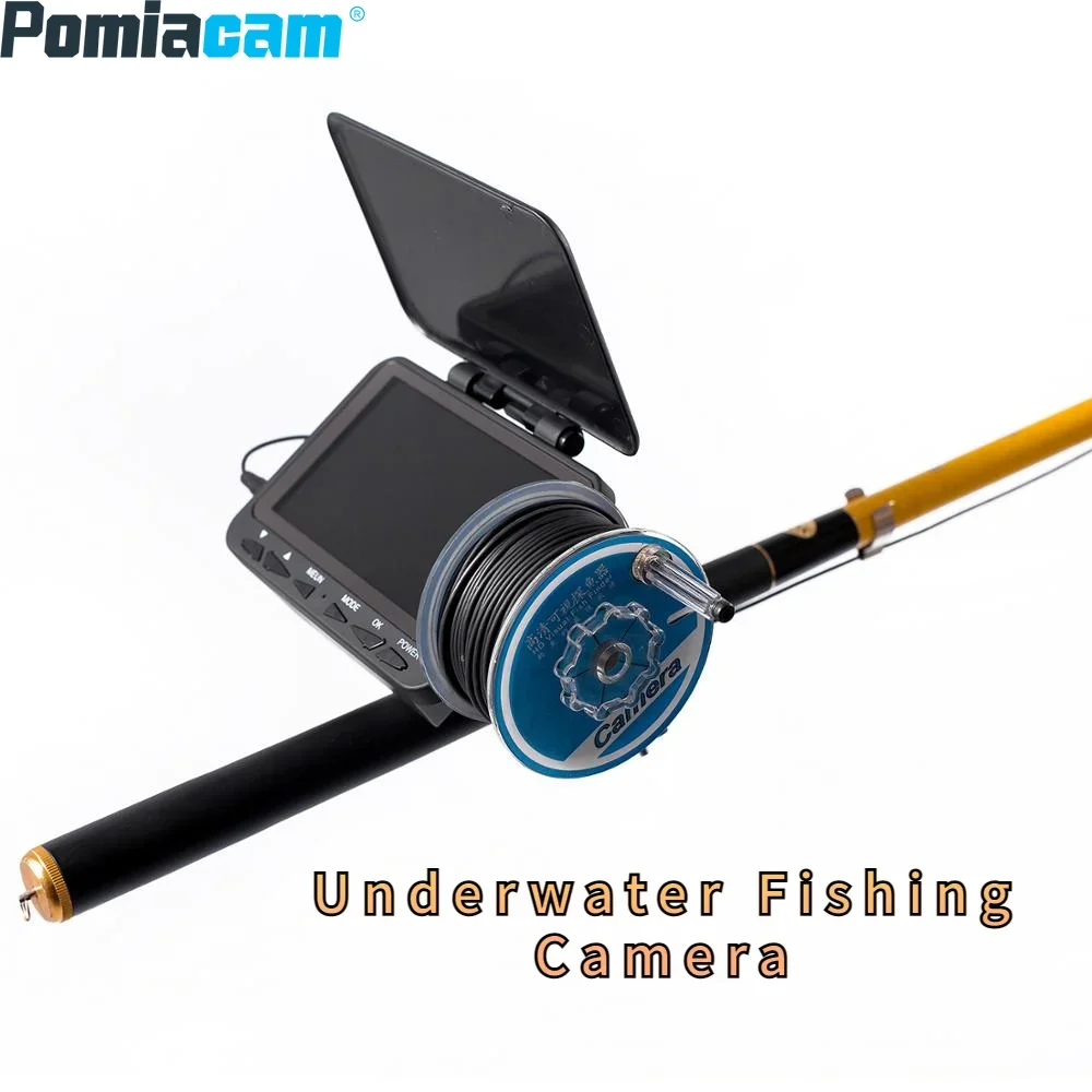 Underwater Fishing Camera, Portable Fish Finder Camera HD 1000 TVL Infrared  LED Waterproof Camera with 4.3 Inch LCD Monitor