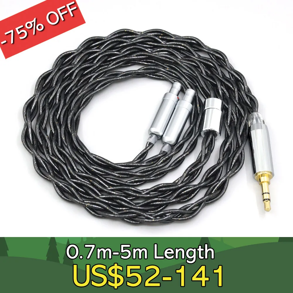 Nylon 99% Pure Silver Palladium Graphene Gold Shield Cable For Sennheiser HD800 HD800s HD820s HD820 Dharma D1000 LN008331