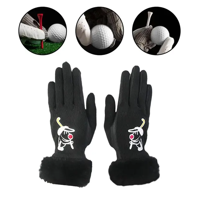 1 Pair of Golf Gloves Winter Non Slip Women Glove for Outdoor Hiking Biking 2