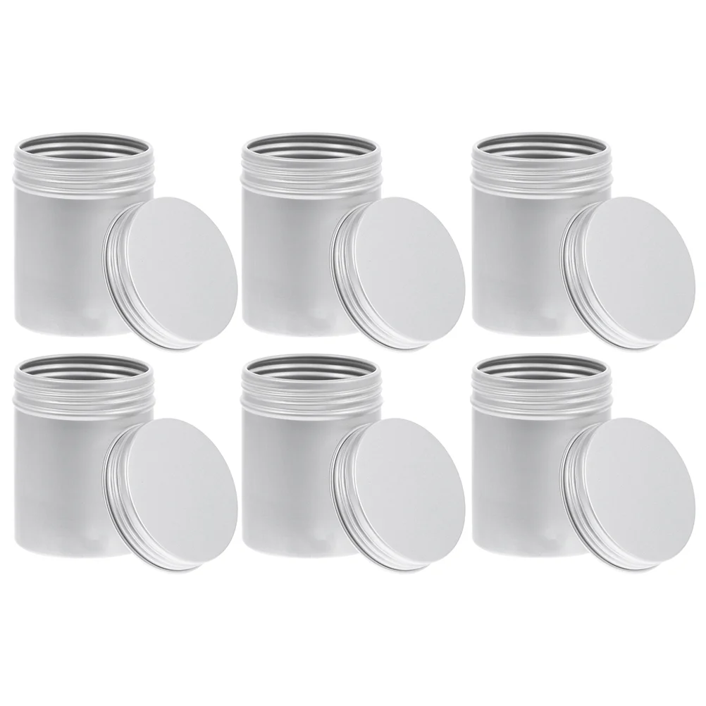 

6 Pcs Aluminum Container Soap Travel Box Small Plastic Containers With Lidss Can Tea Tin Canister for Cream