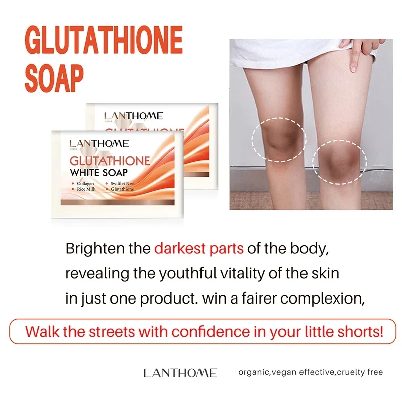 Glutathione Remove Dead Skin Lightening Brightening Face Underarm Leg Premium Hand Soap Blackout Soap