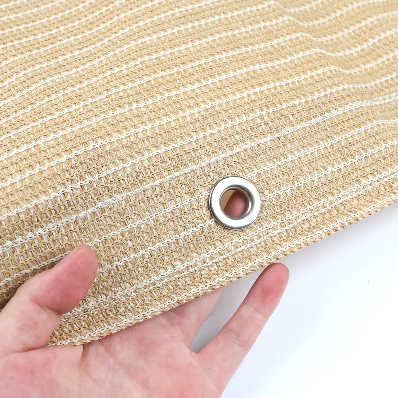 New Thicken Beige Balcony Privacy Screen Backyard Garden Fence Mesh Outdoor Awning Anti-UV Apartment Terrace Safty Privacy Net - Image 4