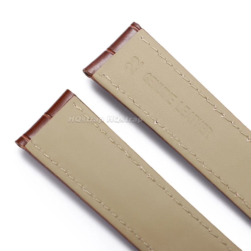 Elegant Leather Watch Band - Premium Bamboo Cowhide Strap