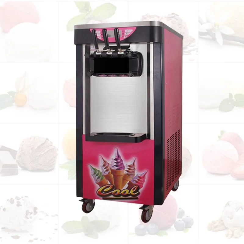 

26L/H Commercial Table Top Three Flavors Stainless Steel Soft Serve Ice Cream Machine For Sale