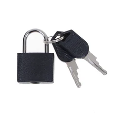 Compact Multi - Color Mini Steel Padlock with Dual Keys - Ideal for Travel Security and Theft Protection (6)
