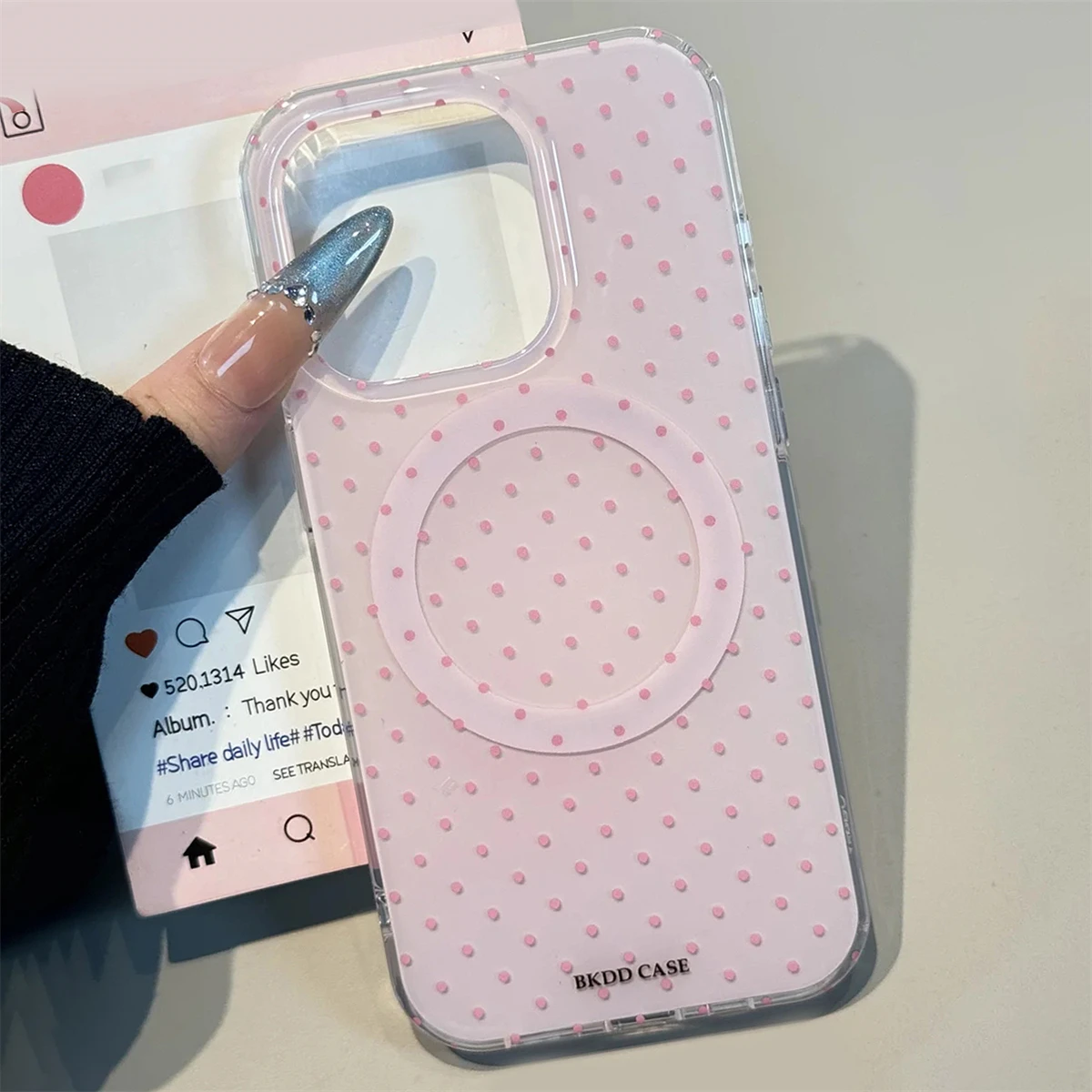 Cute Polka Dot Magnetic Wireless Charging Candy Color Case For iPhone 17 16 15 14 13 12 11 Pro Max Plus Luxury Jelly Color Cover 3