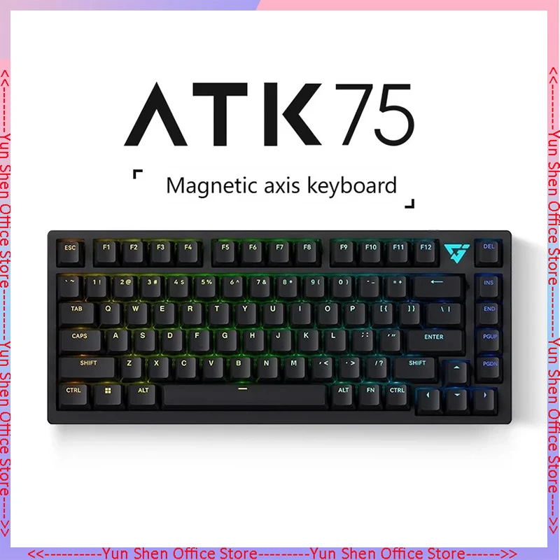

Atk75 Esports Magnetic Axis Keyboard Wired Single Mode Customized Keyboard Pbt Transparent Keycap Rt Game Mechanical Keyboard