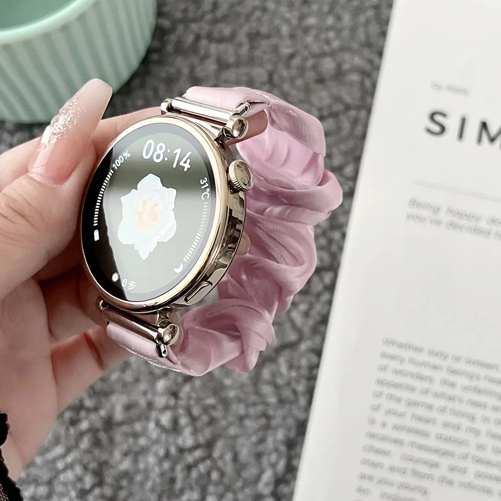 Stretchy Elastic Fabric Quick Release Scrunchie Watch Band Strap