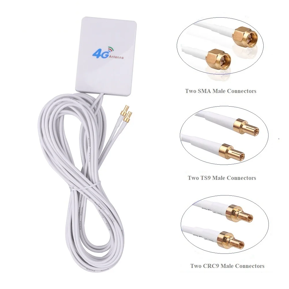 EDEN Hi-Gain 3G 4G LTE Panel Antenna Dual Interface SMA TS9 CRC9 Connector Router Modem Antenna
