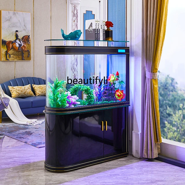 Light Luxury Fish Tank Aquarium Large and Medium Bottom Filter