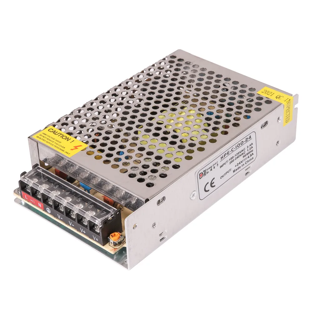 thumbnail image 1 of Fuente de alimentación conmutada DC 5V 12V 24V 50W 60W 100W 120W Transformador de luz AC 100-240V Adaptador de fuente SMPS para tiras LED CCTV, 1 of 5