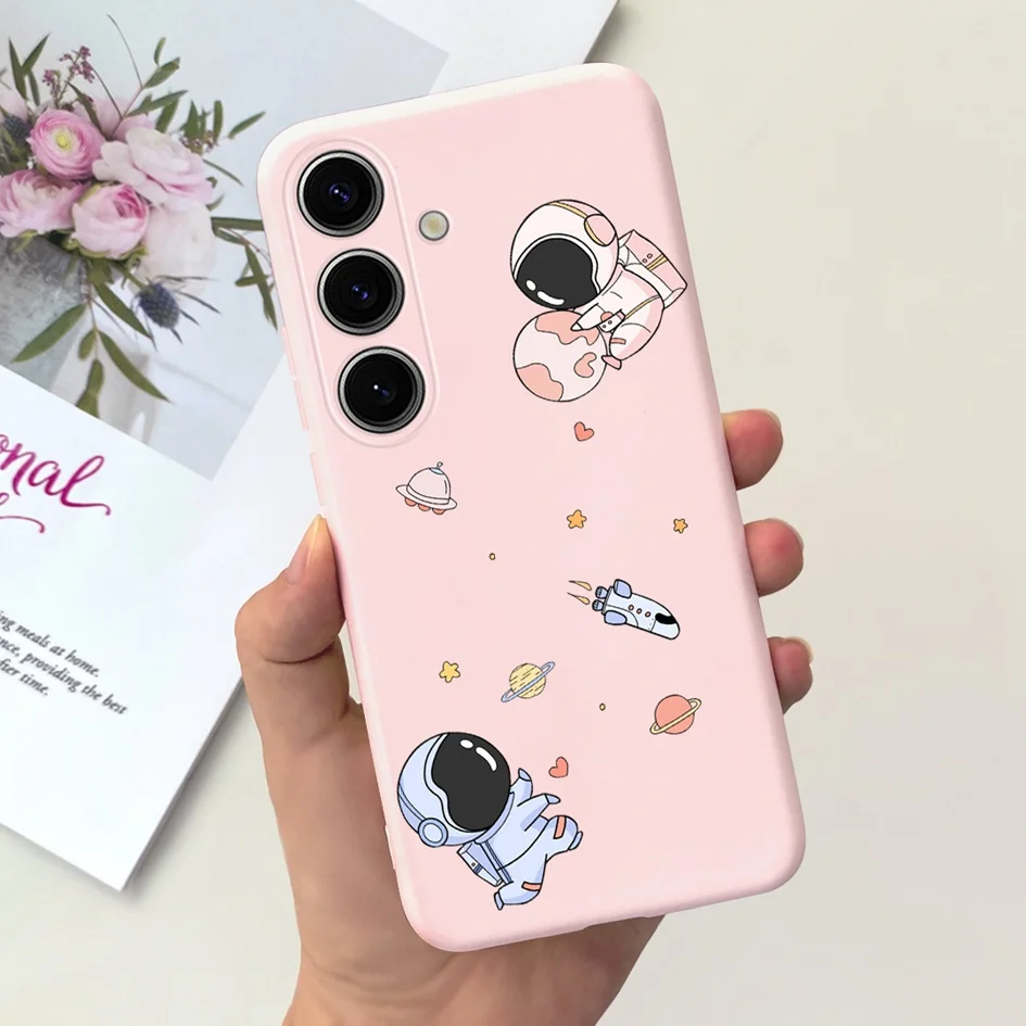 Lovely Yellow Duck Astronaut Matte Silicone Soft Phone Case