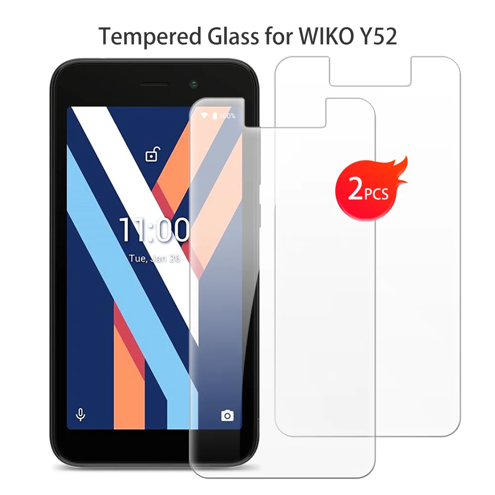 For Wiko Y52 Tempered Glass Protective On Wiko Y52 5.0 Inch Screen Protector Smart Phone Cover Film