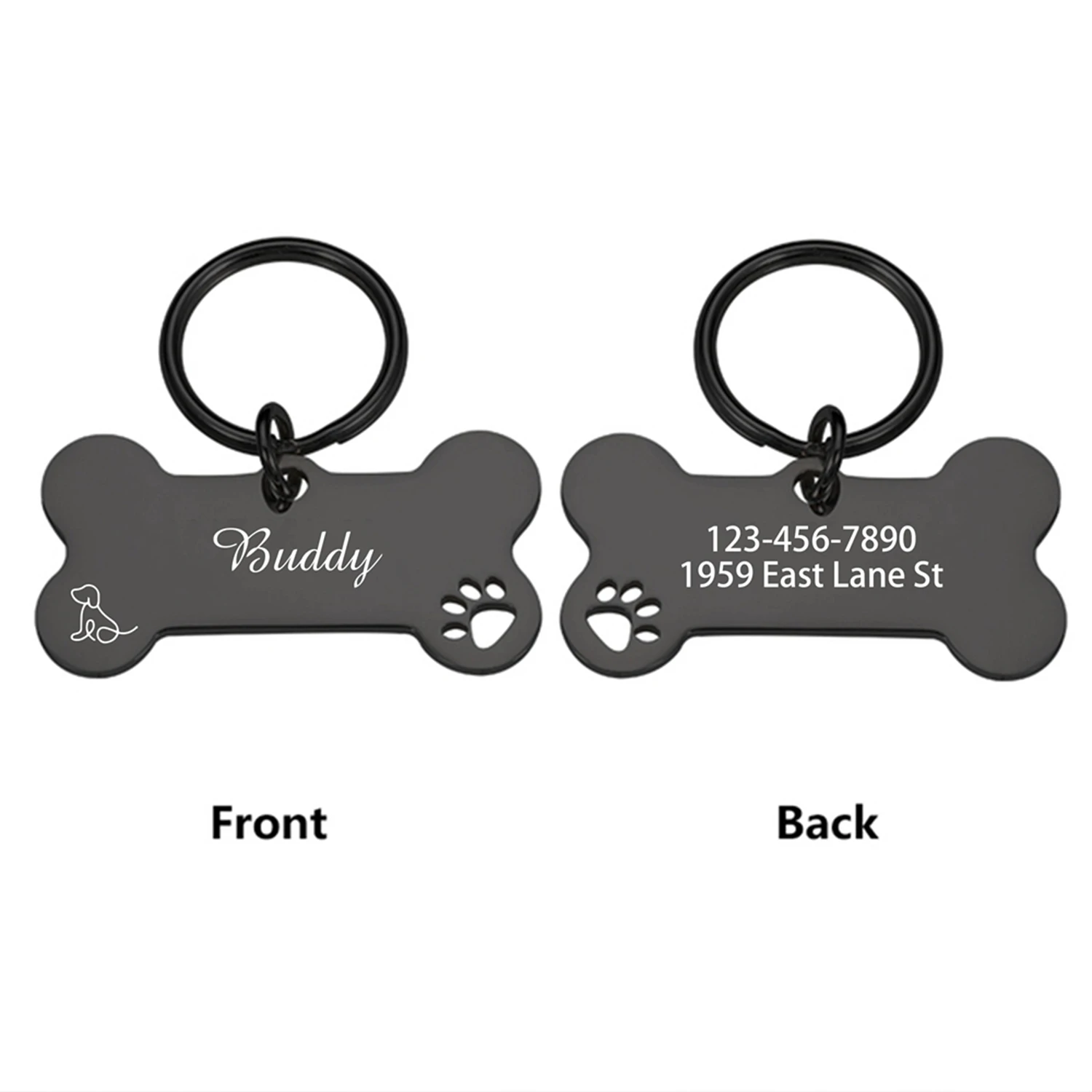 Dog Sign 1 pc Custom Name and text Personalized Dog Tags ID Collars With Name