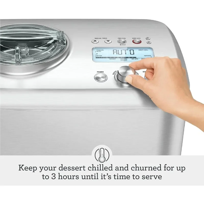 Breville BCI600XL Smart Scoop Ice Cream Maker, Silver