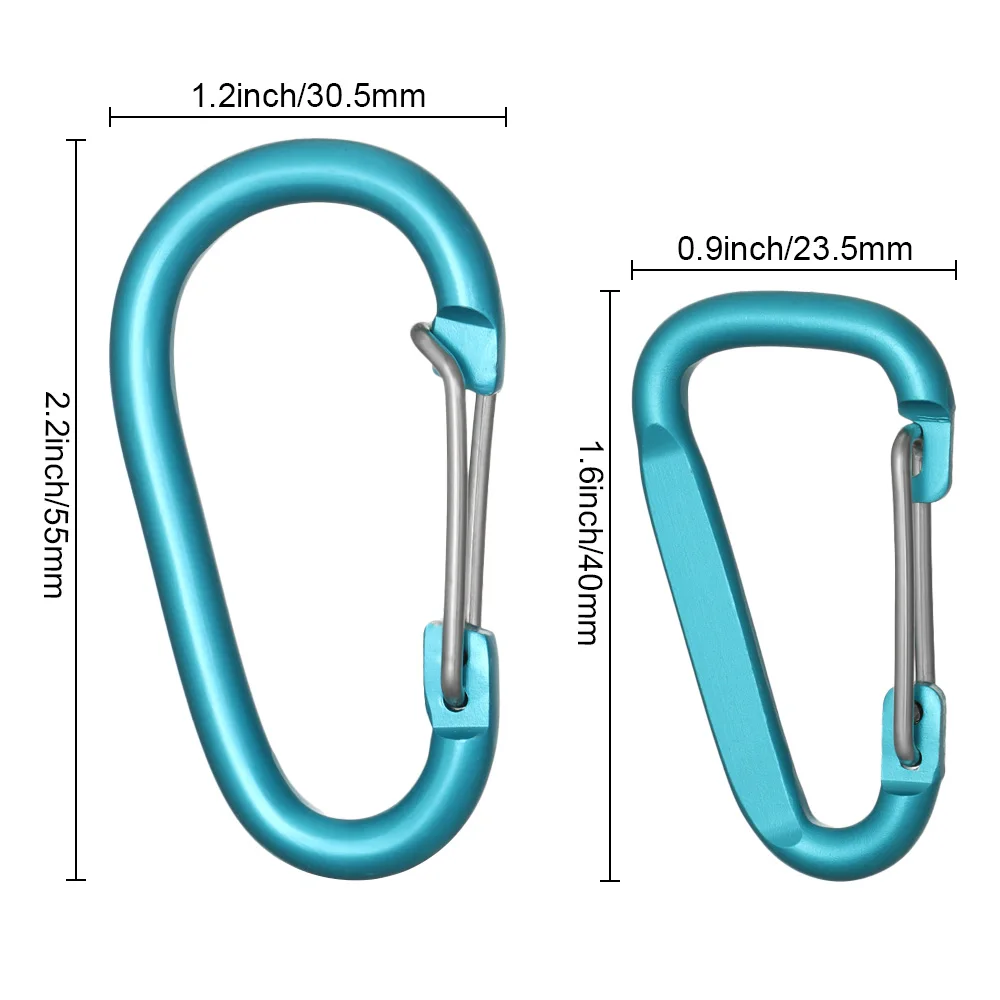 Mini Carabiner Keychain 1Pcs Alluminum Alloy D-ring Buckle Spring Snap Clip Hooks Keychain Carabiner Keys Camping Tools climbing carabiner