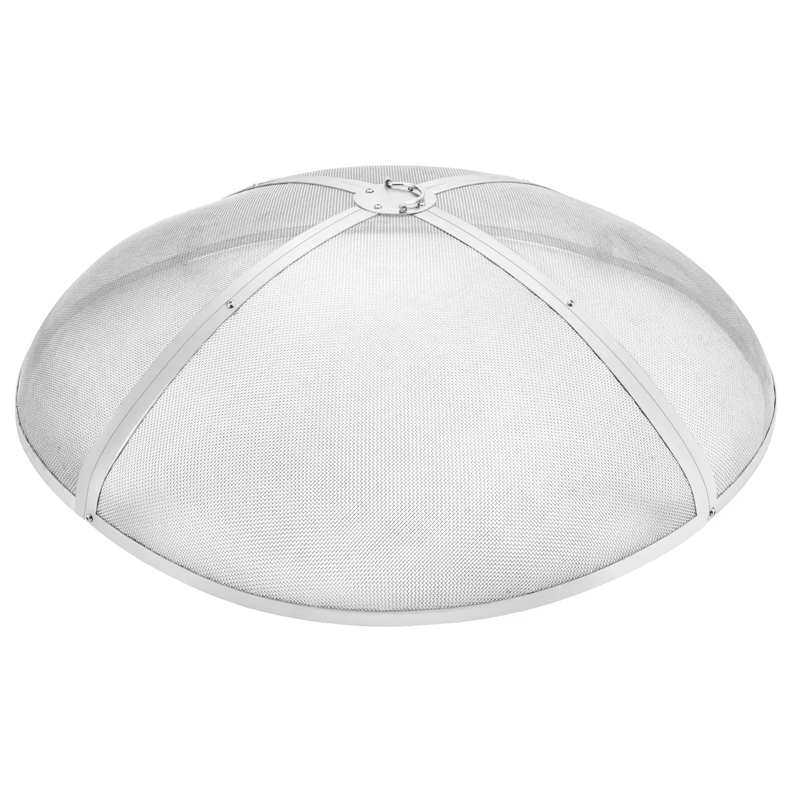 Fire Pit Spark Screen Round 40" Reinforced Heavy Duty Steel Metal Cover Outdoor Firepit Lid for Outdoor Patio
