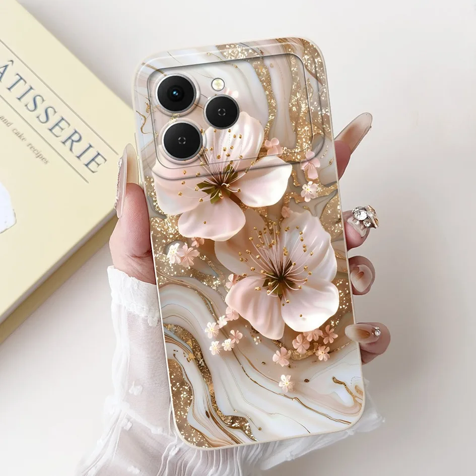 Tecno Spark 40 Cartoon Space Silicone Phone Case with Camera Protection