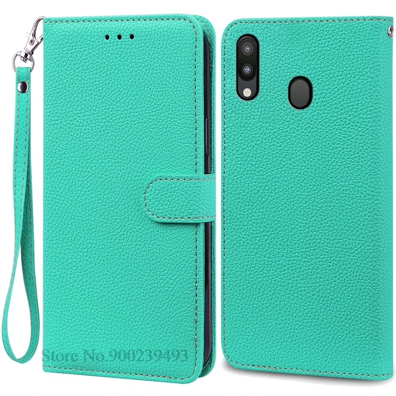 Leather Wallet Case for Samsung Galaxy M20 - Flip Cover & Card Holder