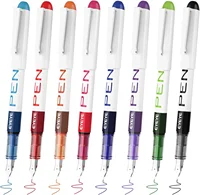 Straight Liquid Fountain Pens，Disposable Fountain Pens, for WritingQuick-Drying Ink Pen, Smooth-Writing Multicolor Art Supplies 2